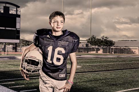 Edgy Sports Portrait in Hill Country
