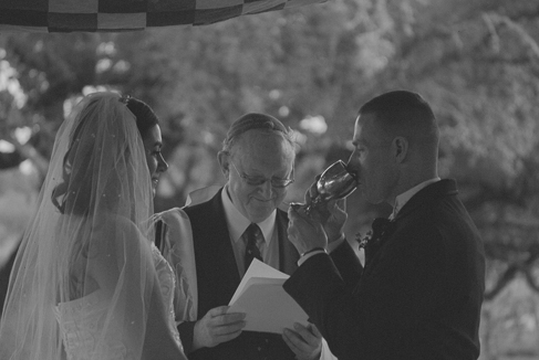 Courtney and Keith at the Wedding Alter