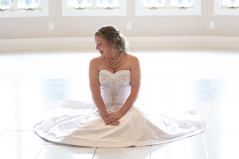 Magi at Castle Avalon in her wedding dress