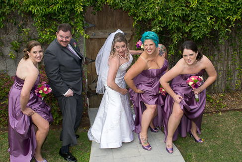 Roller Derby Wedding Pose