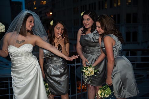 Wedding Ring with Bridesmaids