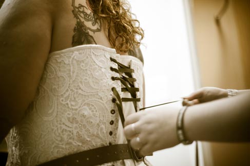 Wedding Dress Laced and Ready